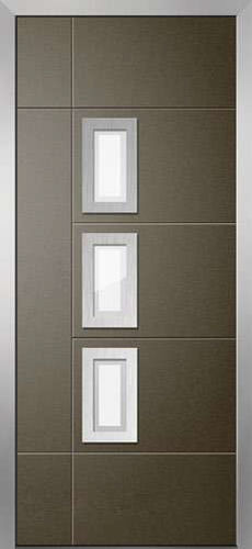 Porta d'ingresso - A FILO - DIQUIGIOVANNI - in alluminio / in PVC / battente