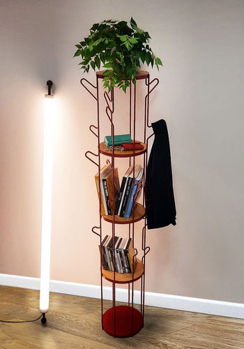 Libreria design originale - ALBERO - PALLUCCO - contract / in legno / in metallo