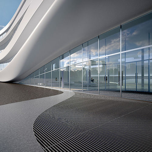 Tappeto d'ingresso per edifici pubblici - PLAZA 542 SG - emco Bautechnik GmbH - in gomma / in acciaio / antisporco