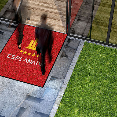 Tappeto d'ingresso per edifici pubblici - ADVERTISING   - emco Bautechnik GmbH - in gomma / in poliammide / antisporco
