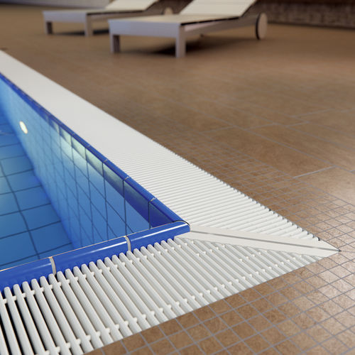 Griglia per canalina in plastica - CORNER - emco Bautechnik GmbH - per piscina