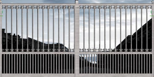 Cancello battente - GEA 3500  - EURO-FER - in acciaio inossidabile / a sbarre / per uso residenziale