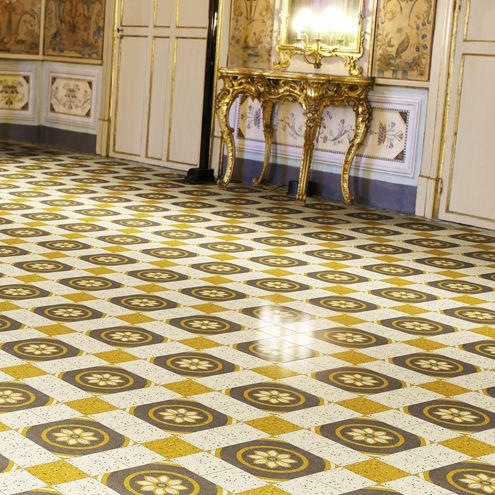 Piastrella in cemento encausto opaca - ROSONE - FOGAZZA PAVIMENTI - levigata / anticato / da interno