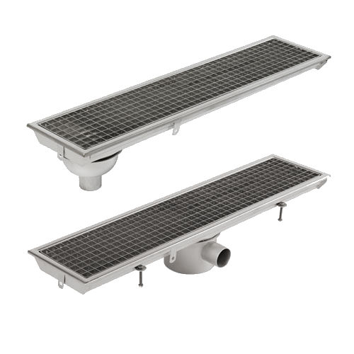 Canaletta con griglie - BOX - GRIDIRON S.P.A. - Unipersonale - con pendenza / griglia in acciaio inox / per stanza da bagno