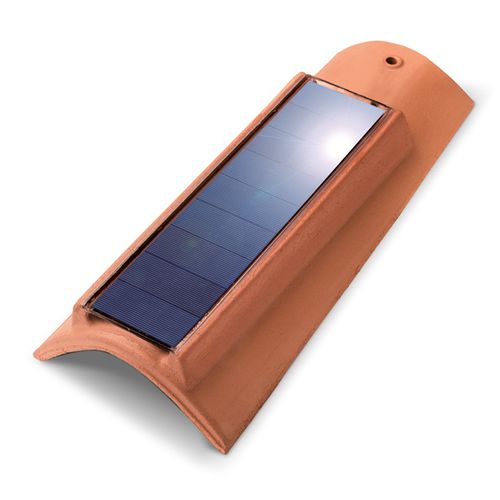 Tegola fotovoltaica - ROSSO - INDUSTRIE COTTO POSSAGNO - in terracotta / rossa / liscia