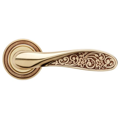 Maniglia per porta - FIORE - MARTINELLI - in ottone / in stile / finitura oro