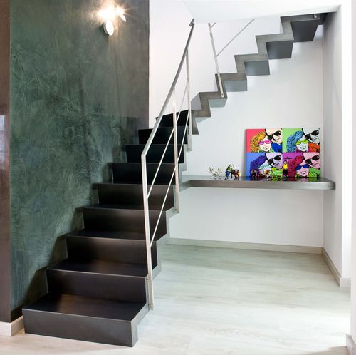 Scala a L - A 225 - METALL CONCEPT - con gradini in metallo / con struttura in metallo / per uso residenziale