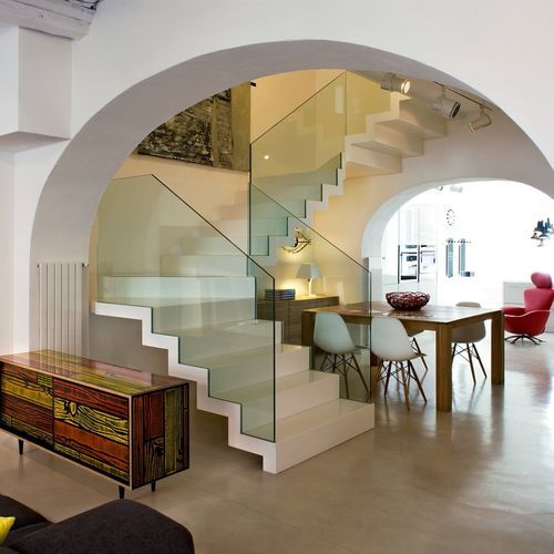 Scala a U - A 234 - METALL CONCEPT - con gradini in metallo / con struttura in metallo / per uso residenziale