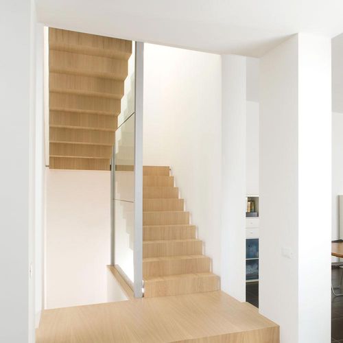 Scala a U - A 226 - METALL CONCEPT - con gradini in legno / con struttura in metallo / per uso residenziale