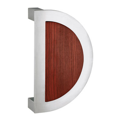 Maniglia a tirante per porta - YOD.001.0025 - PBA - in acciaio inossidabile / in legno / contemporanea