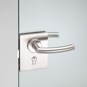 Maniglia per porta a vetri - HGL_2MM_027 - PBA - in metallo / contemporanea / con serratura integrata