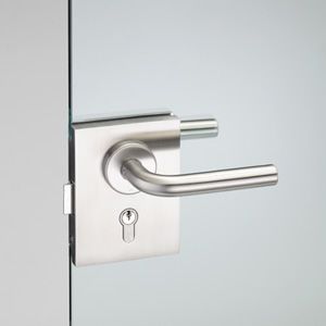 Maniglia per porta a vetri - HGL_2MM_028 - PBA - in metallo / contemporanea / con serratura integrata