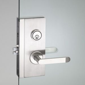 Maniglia per porta a vetri - HGU_2MM_020 - PBA - in metallo / contemporanea / con serratura integrata