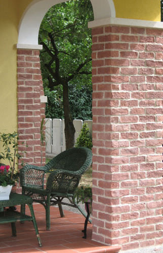 Lastra di paramento in laterizio - BRICO COTTO - RASTONE - indoor / aspetto mattone