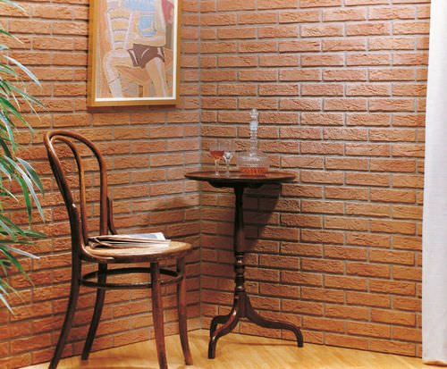 Lastra di paramento in laterizio - BRICO SLIM COTTO - RASTONE - indoor / per esterni