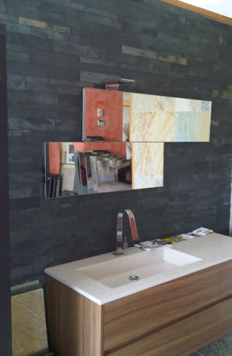 Piastrella in cemento - SILVER BLUE - RASTONE - in ardesia / opaca / da bagno
