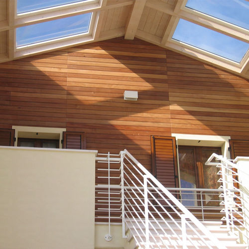 Rivestimento di facciata a doghe - RAVAIOLI LEGNAMI - in legno / FSC / liscio