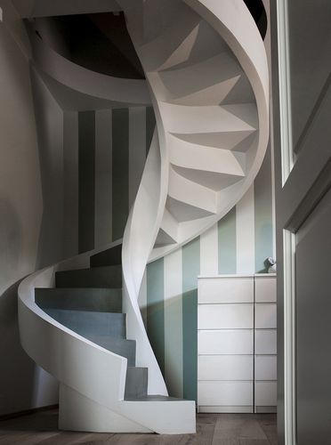 Scala elicoidale - ELI CA 07 - RIZZI - con gradini in calcestruzzo / con struttura in calcestruzzo / per uso residenziale