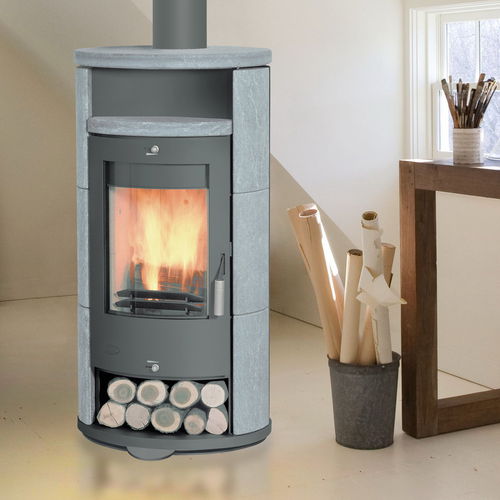 Stufa a legna - STOVE COVERING - NUOVA SERPENTINO D'ITALIA - contemporanea / in gres