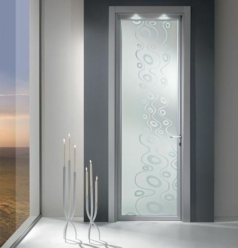 Porta da interno - JAZZ - CRISTAL PORTE D'ARREDO - in alluminio / battente / vetrata