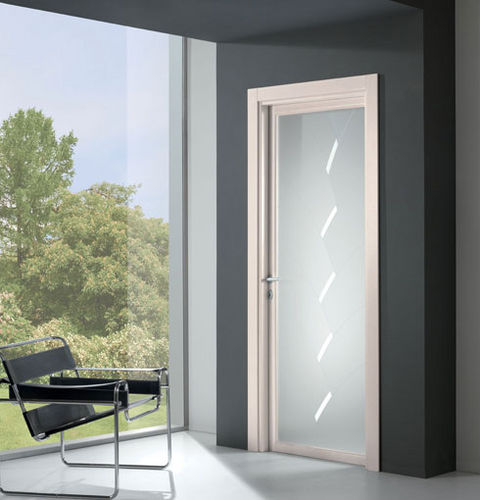 Porta da interno - DEMETRA - CRISTAL PORTE D'ARREDO - in legno / battente / vetrata