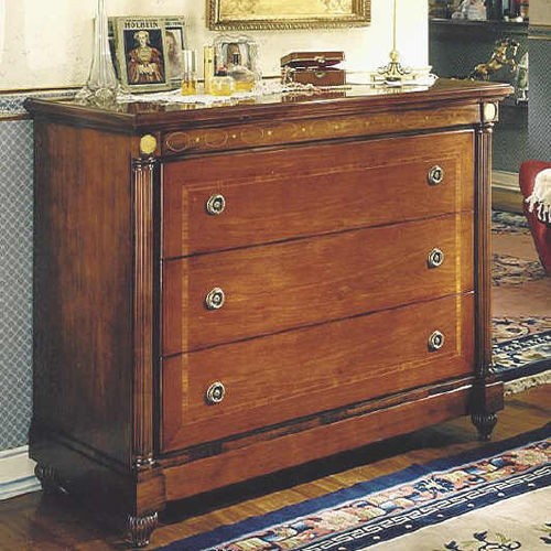 Cassettone classico - 876x - SALCA ASIAGO - in noce / in mogano / 3 cassetti