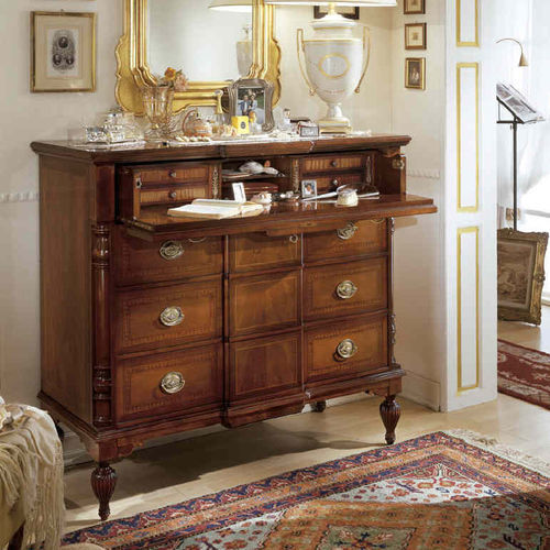 Cassettone classico - 770X B - SALCA ASIAGO - in noce / con cassetti / 6 cassetti