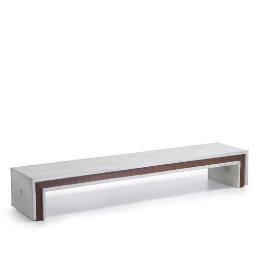 Panca per spazi pubblici contemporanea - DECK - FI.MA DI MASINI E FIGLI - in legno / in metallo verniciato / in calcestruzzo