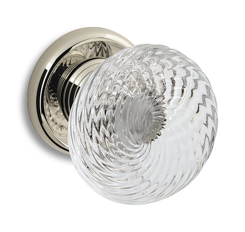 Pomello per porta classico - ARUM - SALICE PAOLO - in ottone / in vetro