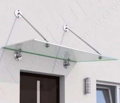 Pensilina per porta - G3100  - WOLFSGRUBER - in acciaio inossidabile / in vetro / piatta