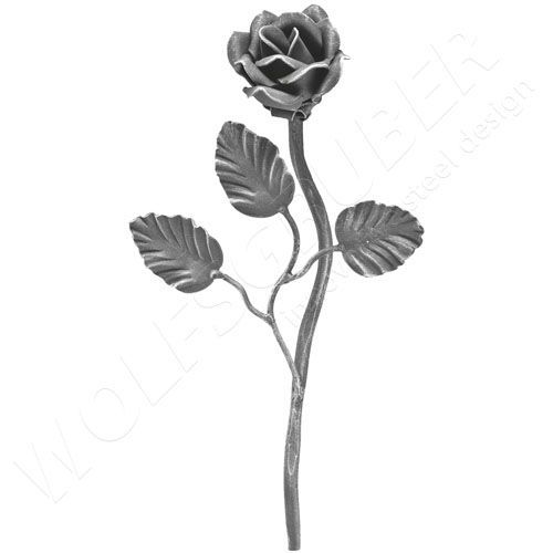 Scultura in acciaio - Rosa - WOLFSGRUBER - floreale / contemporanea
