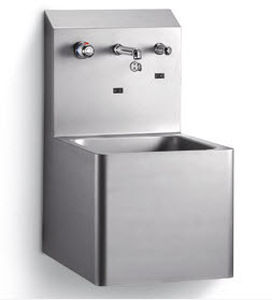Lavabo sospeso - C608 - SOEMA - in acciaio inossidabile / rettangolare / contemporaneo