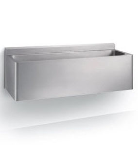 Lavabo sospeso - C600 - SOEMA - in acciaio inossidabile / rettangolare / contemporaneo