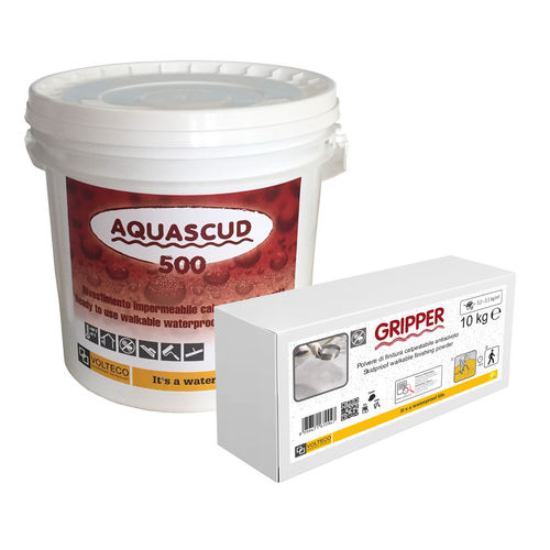 Sistema impermeabilizzante per balcone - AQUASCUD 500 - VOLTECO - per traffico pedonale / pronto all'uso / polimerico