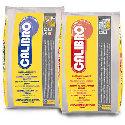 Malta da restauro - CALIBRO PLUS EVAPORATION - VOLTECO - deumidificante / per calcestruzzo / per cemento