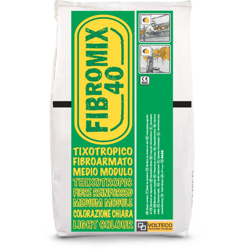 Malta di rasatura fibrorinforzata - FIBROMIX 40 - VOLTECO - di riparazione / da restauro / antiritiro