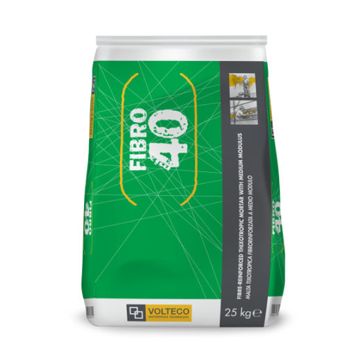 Malta di rasatura fibrorinforzata - FIBROMIX 40 - VOLTECO - di riparazione / per calcestruzzo