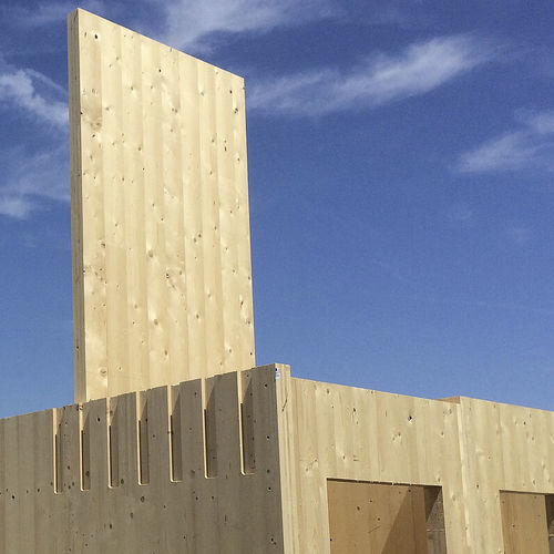 Pannello in legno ignifugo - CLT BBS - Binderholz - da costruzione / per serramenti / per interni