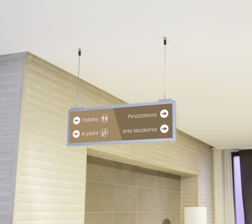 Pannello segnaletico sospeso - SIGN_HANG - Flex - in Plexiglas® / di orientamento / luminoso
