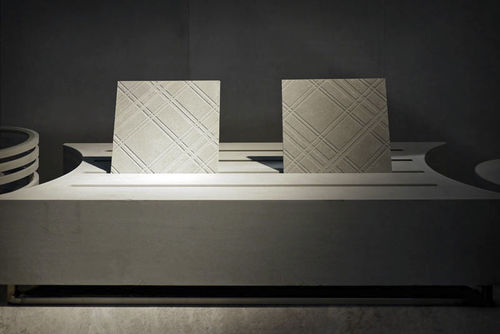 Divano contemporaneo - GLYPHO - IL CASONE - in tessuto / grigio / 2 posti