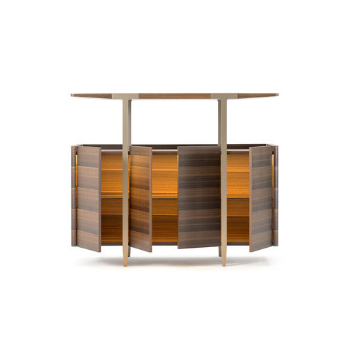 Credenza contemporanea - Domus  - TURRI - impiallacciata in legno / in MDF / in vetro