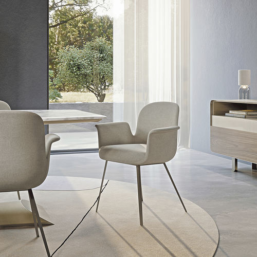 Sedia contemporanea - Soul  - TURRI - da interno / in tessuto / in pelle