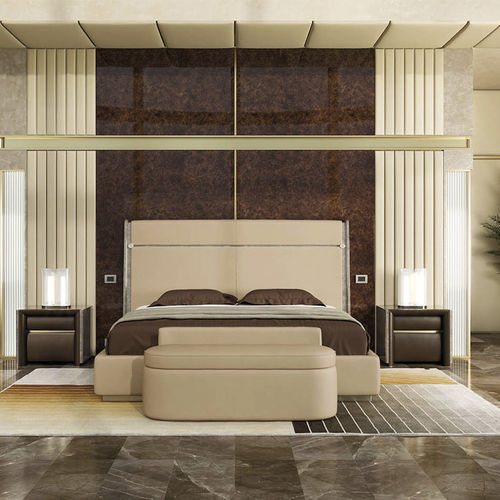 Letto matrimoniale - Madison  - TURRI - contemporaneo / imbottito / con testiera