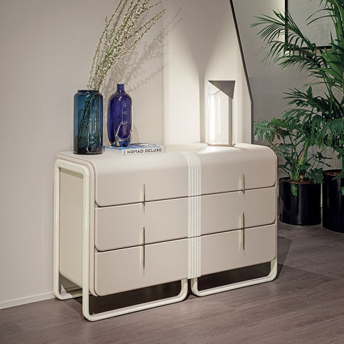 Cassettone contemporaneo - Eclipse  - TURRI - in legno laccato brillante / in metallo / rettangolare