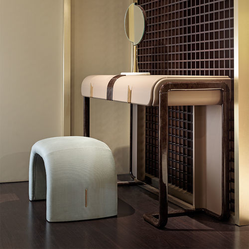 Pouf contemporaneo - Eclipse  - TURRI - in tessuto / in pelle / imbottito