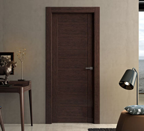 Porta da interno - Gaia 10C Tecnorovere Cacao - PAIL SERRAMENTI - in legno / battente / contemporanea