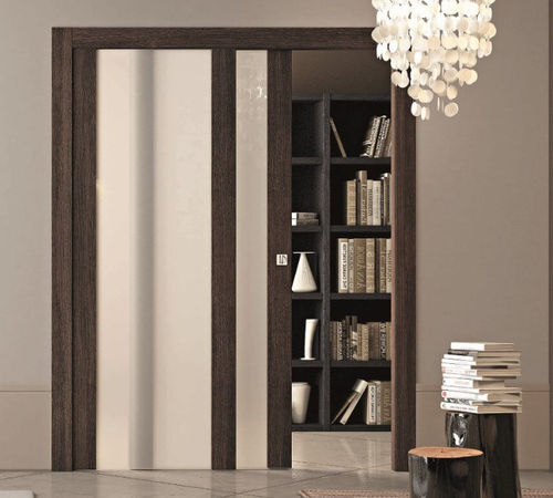 Porta telescopica - Geo Cosenza Rovere Moka - PAIL SERRAMENTI - da interno / in rovere / in laminato