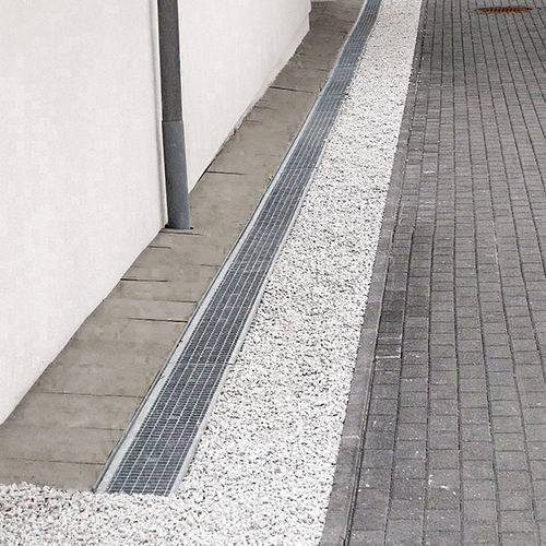 Canaletta con griglie - DACHFIX STEEL - HAURATON - singola / in composito / griglia in acciaio galvanizzato