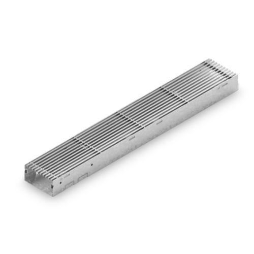 Canaletta con griglie - STEELFIX REGULAR - HAURATON - in composito / in acciaio inossidabile / griglia in acciaio galvanizzato