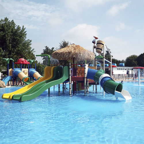 Scivolo dritto - PLAYSLIDE - TECNOPISCINE INTERNATIONAL - girevole / per parco acquatico / in acciaio inossidabile